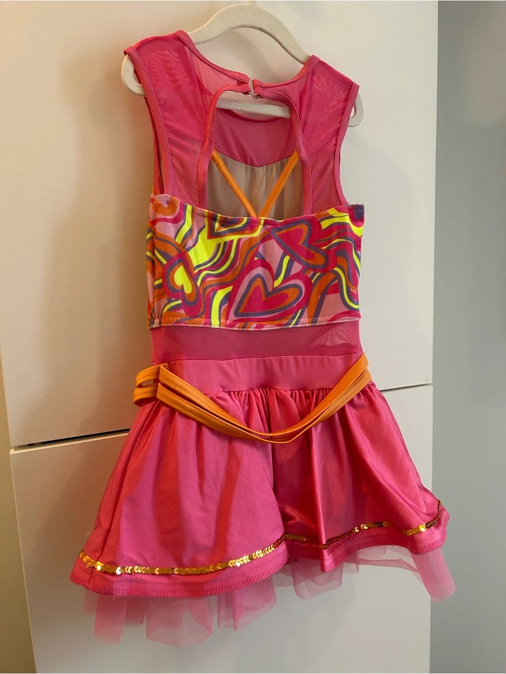 Weissman “Nobody Like You” Pink Heart-Print Dance Dress - Size Child’s Large